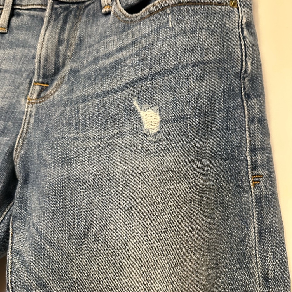 FRAME Le Boy Straight Crop Jeans Beaudry Wash Gusset Hem Size 26 - Picture 7 of 12